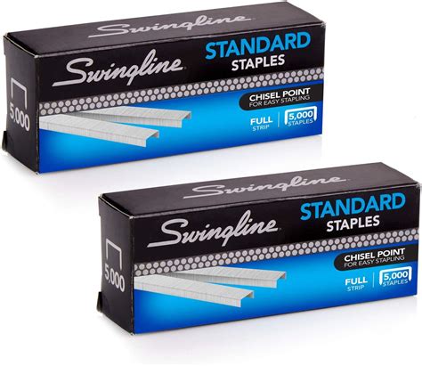 Swingline Staples Standard 14 Length 210strip 5000box 2 Pack