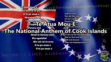 Cook Islands National Anthem With Music Vocal And Lyrics Maori W