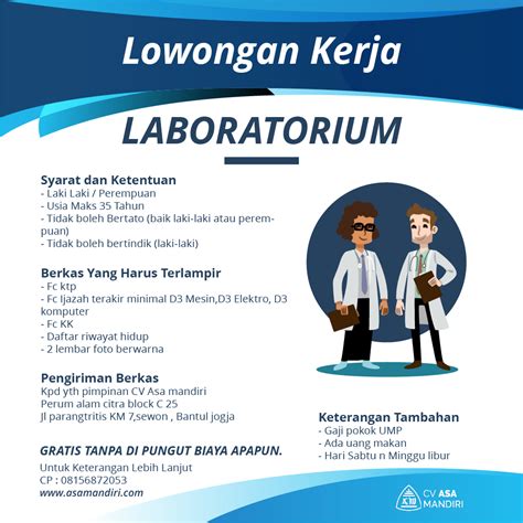 Lowongan Kerja Laboratorium Asa Mandiri