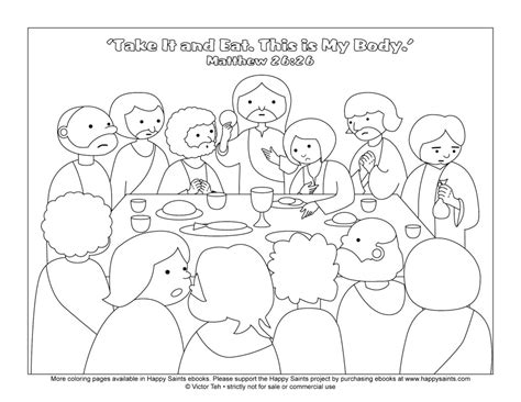Last Supper Worksheets For Kids