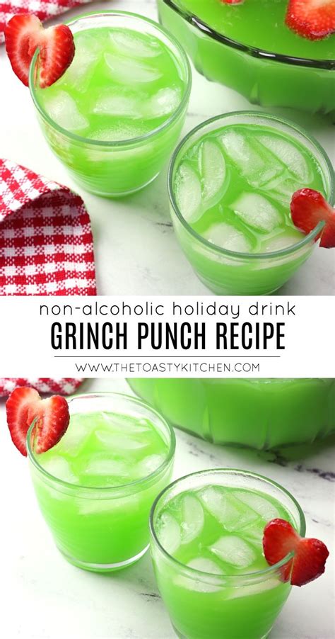 Grinch Punch Recipe Non Alcoholic Holiday Punch Recipe By The Toasty Kitchen Grinchpunch