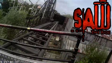 Saw The Ride Front Row On Ride Pov Thorpe Park Youtube