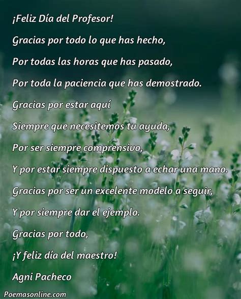 5 Poemas para el Día del Maestro Poemas Online