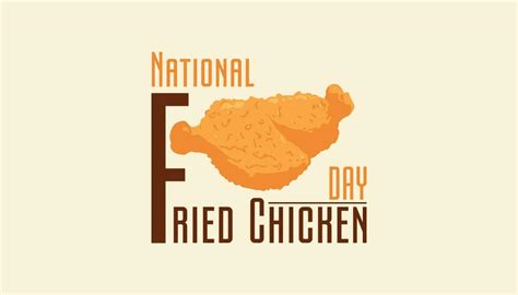 National fried chicken day illustration, Happy National Fried Chicken ...