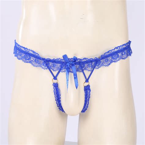 Mens Sexy Thongs Briefs Lace Hollow Out G String Gay Sissy Panties Underwear Ebay