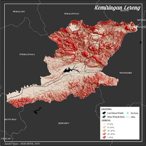 Peta Kabupaten Banjarnegara Provinsi Jawa Tengah Uspace Id