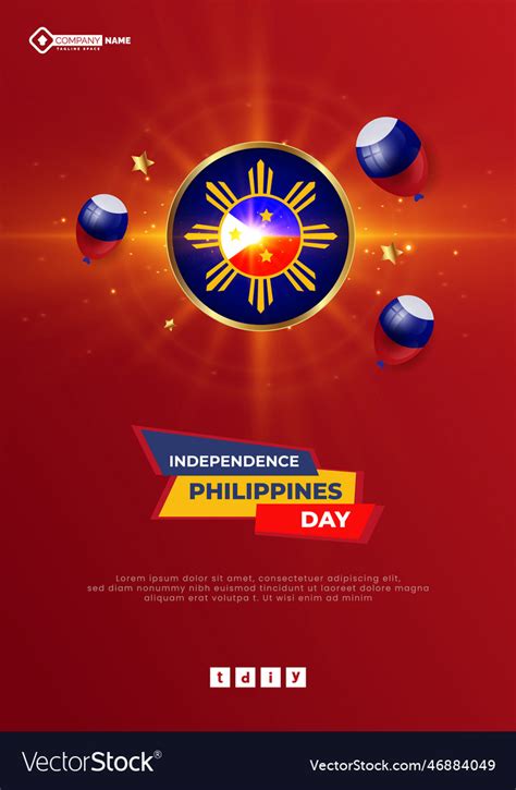 Philippines Celebration Independence Day Flyer Vector Image