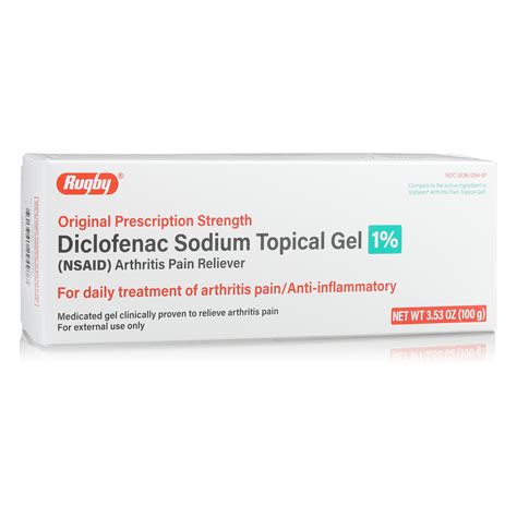 Arthritis Pain Reliever Diclofenac Sodium Topical Gel 1 100 G Tu Wellspring Meds