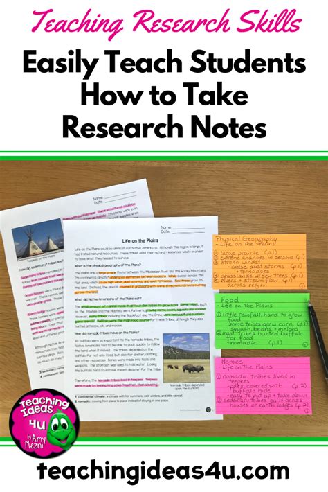 Easily Teach Students How To Take Research Notes TeachingIdeas4U