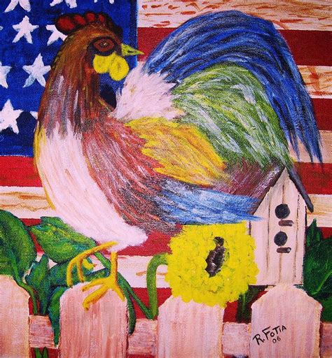 Rooster Painting By Rich Fotia Fine Art America