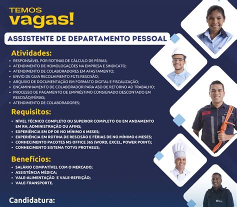 Vaga De Emprego Para Assistente De Departamento Pessoal