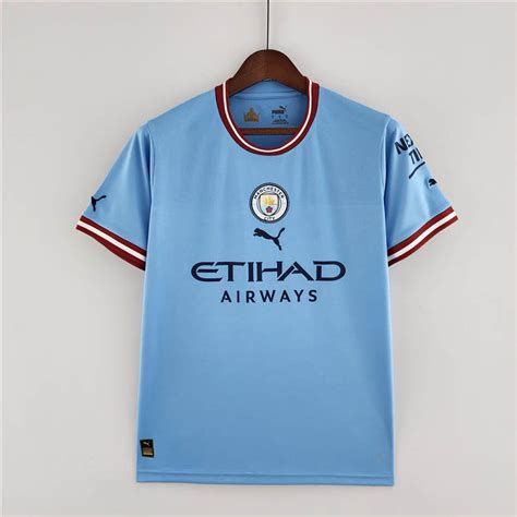 2223 Manchester City Home Blue Soccer Jersey Soccer Shirt Soccer777