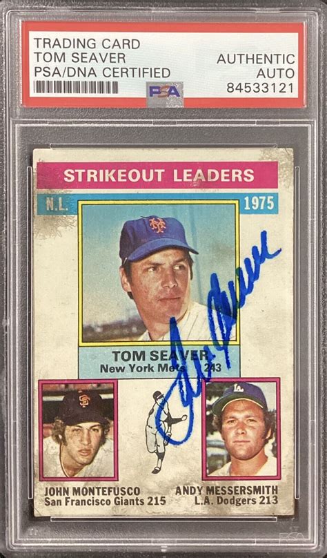 Tom Seaver Autographed Memorabilia Signed Photo Jersey Collectibles