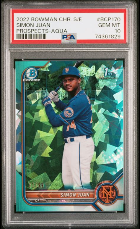 Simon Juan 2022 Bowman Chrome Sapphire Edition Bcp 170 Prospects