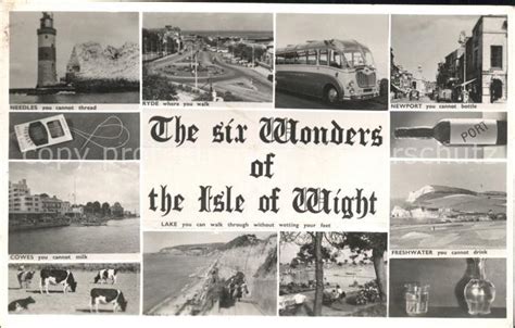 Postkarte Carte Postale Isle Of Wight Isle Of Wight The Six Wonders