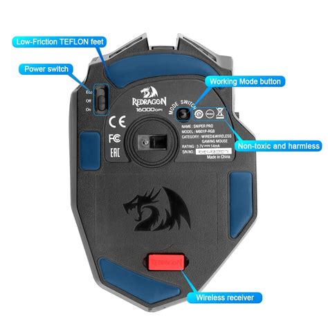 Buy Redragon Sniper Pro M P Rgb Usb G Wireless Gaming Mouse