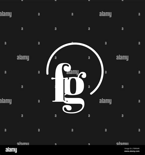 Fg Logo Initials Monogram With Circular Lines Minimalist And Clean