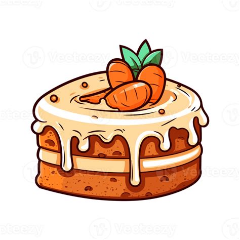 Carrot Cake Clip Art Illustration Transparent Backgrund 27242936 Png