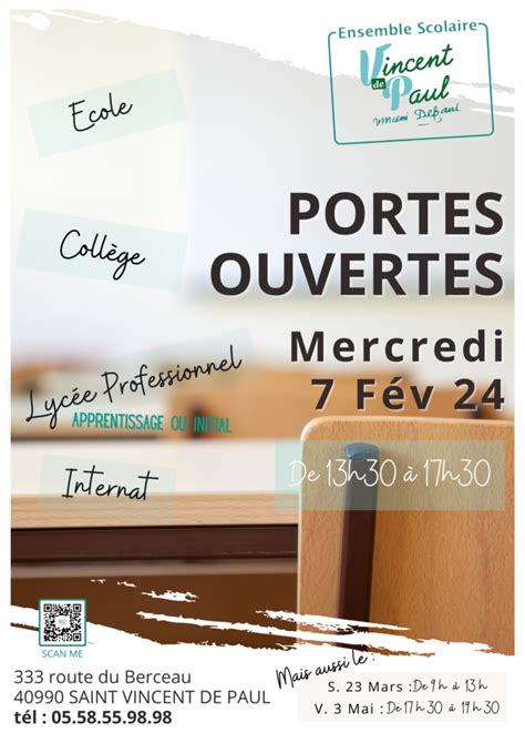 Portes Ouvertes Ensemble Scolaire Priv Vincent De Paul