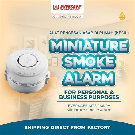 HQ EVERSAFE Miniature Smoke Alarm MTS 166 9V Shopee Malaysia