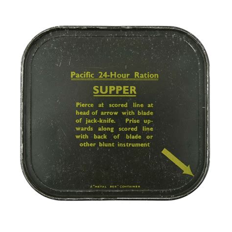 RAF 'used' Pacific 24-Hour Ration : Supper