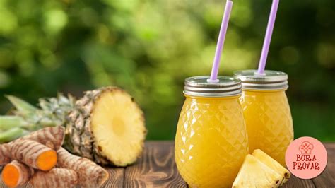 Benefícios do Suco de Abacaxi Cúrcuma Veja essa Receita