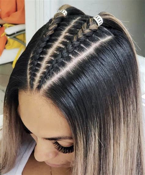 Trenzas Pegadas Con Cabello Suelto Nunca Pasan De Moda Vibra