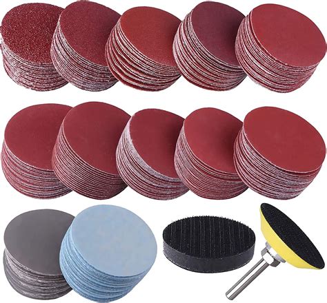 300 Pcs Sanding Discs Pads Hook And Loop Adhesive Sanding Discs 50mm