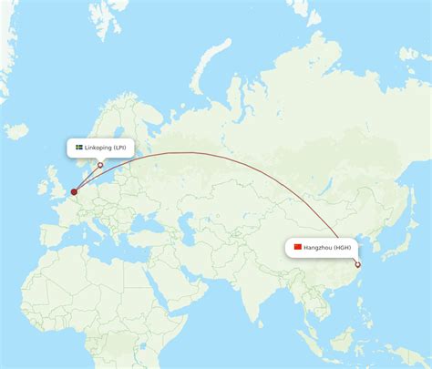 Flights From Hangzhou To Linkoping HGH To LPI Flight Routes