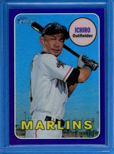 Topps Heritage Chrome Purple Refractor Hot Box Thc Ichiro