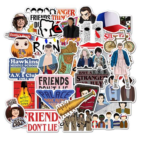 Stranger Things Sticker Pack Of 50 Stickers Stranger Things Tv Show