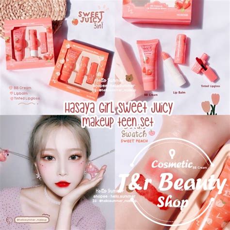 J R Hasaya Girl Peach In Bb Cream W Lipstick Lip Gloss Set