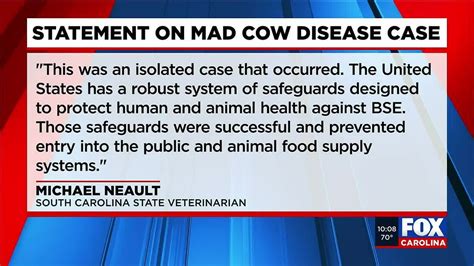 Cow Tests Positive For Mad Cow Disease At South Carolina Plant Youtube