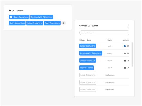 Category picker component by Avdo on Dribbble