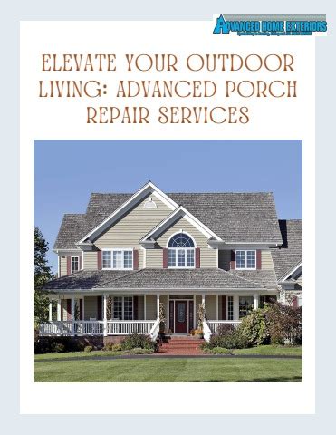 Transform Your Outdoor Space With Advanced Porch Repair Services