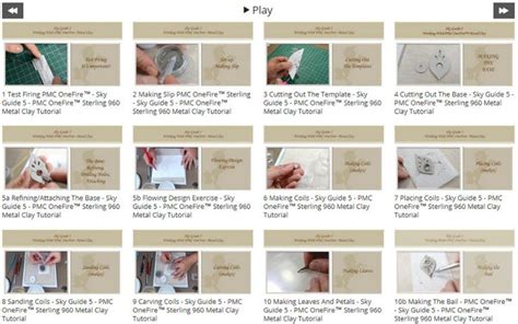 Sky Guide 5 Pmc Onefire™ Sterling Metal Clay Tutorial Learn Etsy