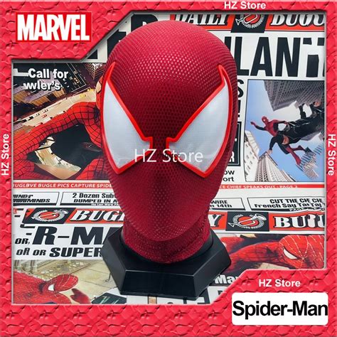 Marvel Scarlet Spiderman M Scara Faceshell Spider Man 1 1 Vers O 3D