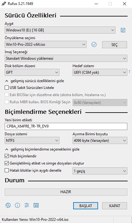 Rufus Ile Format Usb Haz Rlama Teknoinfo