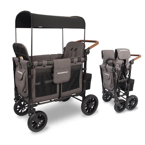 Buy Wonderfold W2 Luxe Stroller Wagon Charcoal Grey Online At