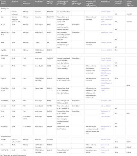 Frontiers Limitations Of Human Tau Expressing Mouse Models And Novel