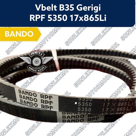 Jual FAN BELT TALI KIPAS VBELT B34 BANDO RPF 5340 ASLI RAW EDGE RR