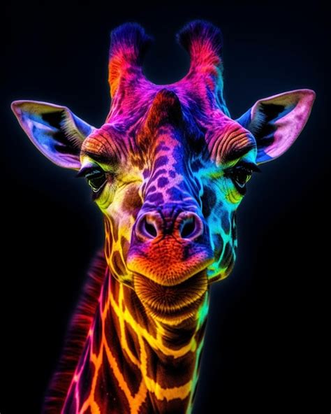 Colorful Giraffe Wallpaper