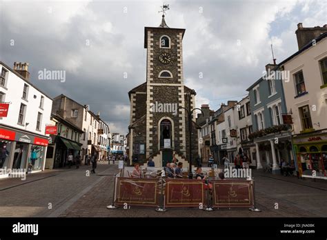 Keswick Town Centre Lake District National Park Cumbria England Uk