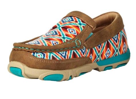 Twister Western Girls Moccasin Casual Shoes Toddler Brynlee Brown