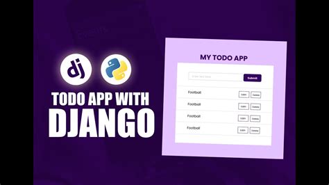 Todo Application With Django Youtube