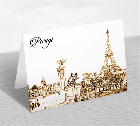 Segnatavolo Viaggio Simone Piccolo Graphic Wedding Designer