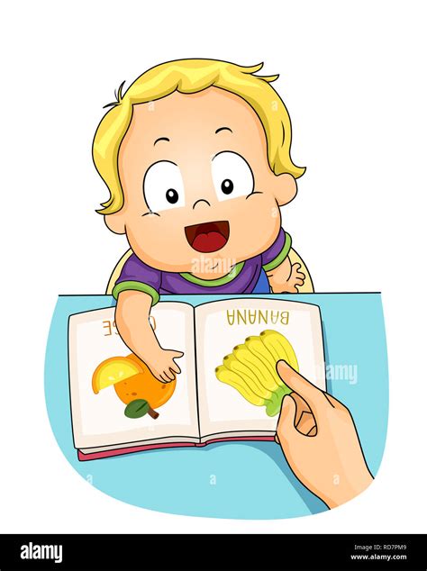 Ilustración De Un Niño Niño Niño Aprendiendo Diferentes Cosas Del Libro El Entrenamiento De Voz