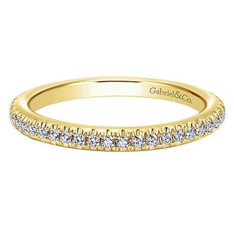 Yellow Gold Diamond Stacking Band Edwards And Davies Jewellery