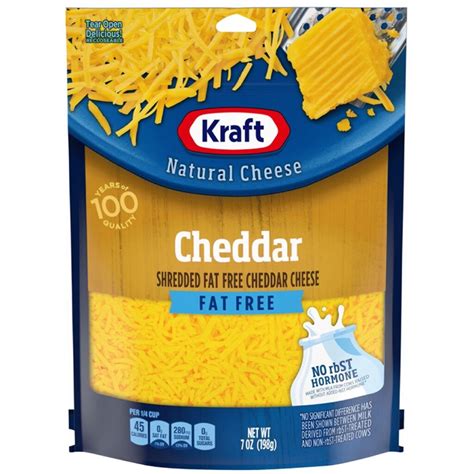 Cheddar Fat Free Kraft Natural Cheese