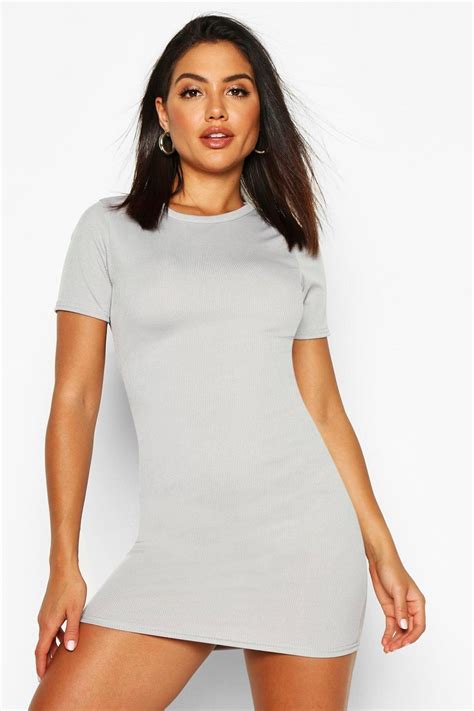 Basic Rib Crew Bodycon Dress Bodycon Dress Basic Bodycon Dress